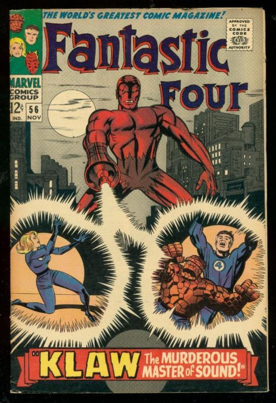 FANTASTIC FOUR #56 1966-MARVEL COMICS-JACK KIRBY-FN/VF