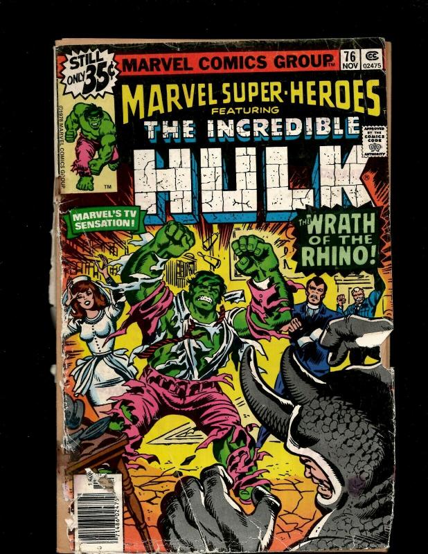 12 Comics Incredible Hulk #53 67 68 69 70 74 75 76 82 88 93, F4 #67 69 74 J344