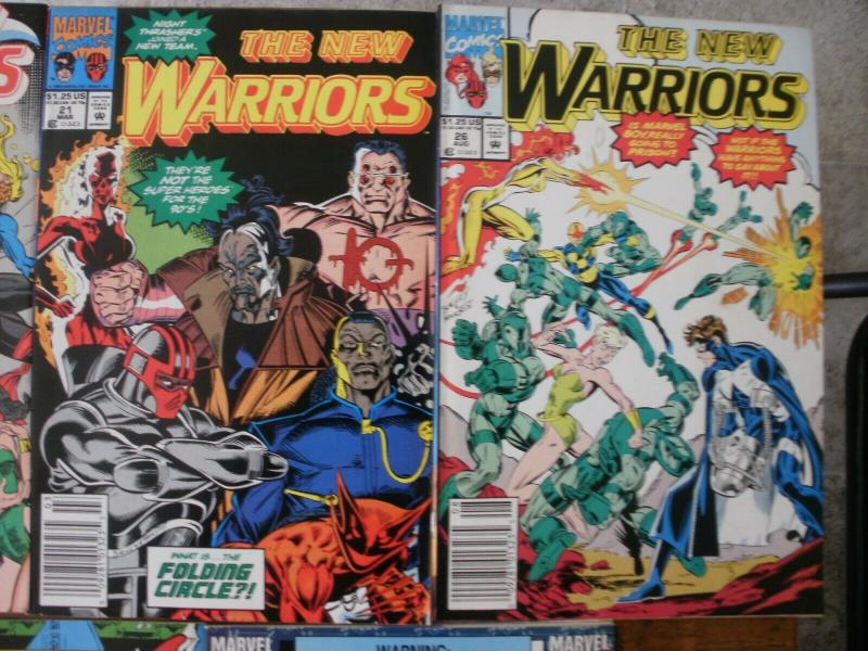 7 MARVEL Comic: THE NEW WARRIORS #9 10 21 26 37 38 39