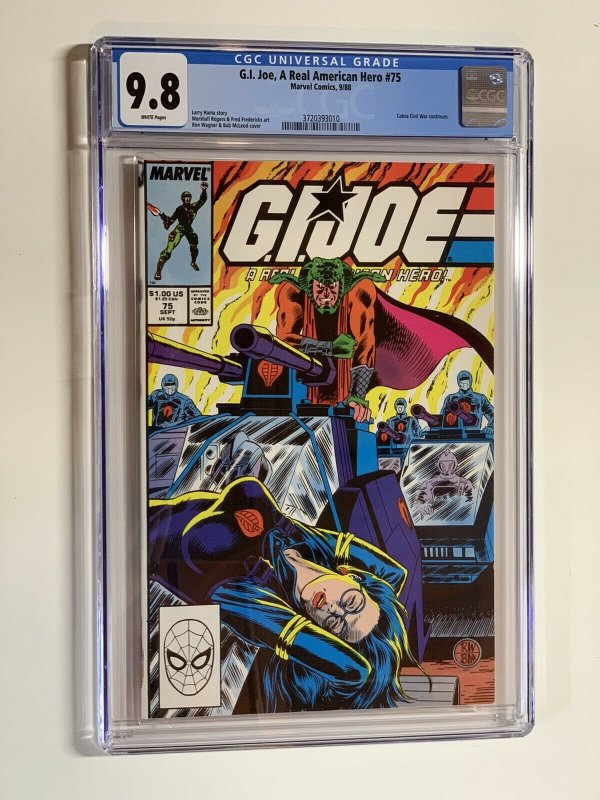 G.i. Joe A Real American Hero 75 Cgc 9.8 Wp Marvel Copper Age