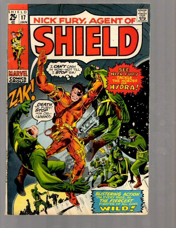 Nick Fury Agent Of Shield # 17 VF Marvel Comic Book Iron Man Hulk Avenger PG2