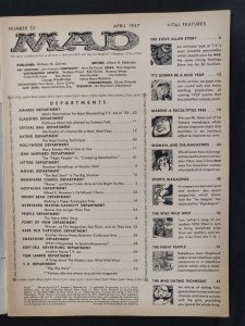 MAD Magazine #32 APR 1957 (6/6.5) Norman Mingo Cover