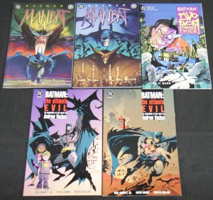 DC BATMAN TRADE PAPERBACKS 5pc Mid-High Grade Comic Lot VF-NM Prestige Format