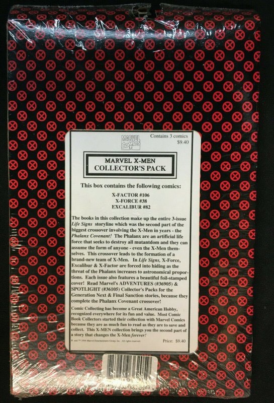 MARVEL X-MEN COLLECTOR'S PACK X-FACTOR #106, X-FORCE #38, EXCALIBUR #82 SEALED