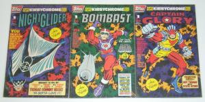 Jack Kirby's Bombast, Captain Glory, & Night Glider (3) VF/NM in bags with cards
