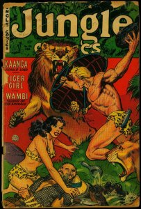 Jungle Comics #156 1953- Tiger Girl- Kaanga- Fiction House P/FR