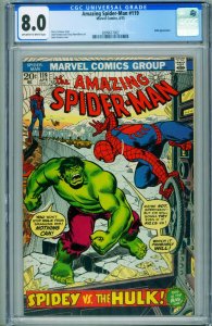 Amazing Spider-Man #119 1973 CGC 8.0- Hulk battle issue comic book 3809677002