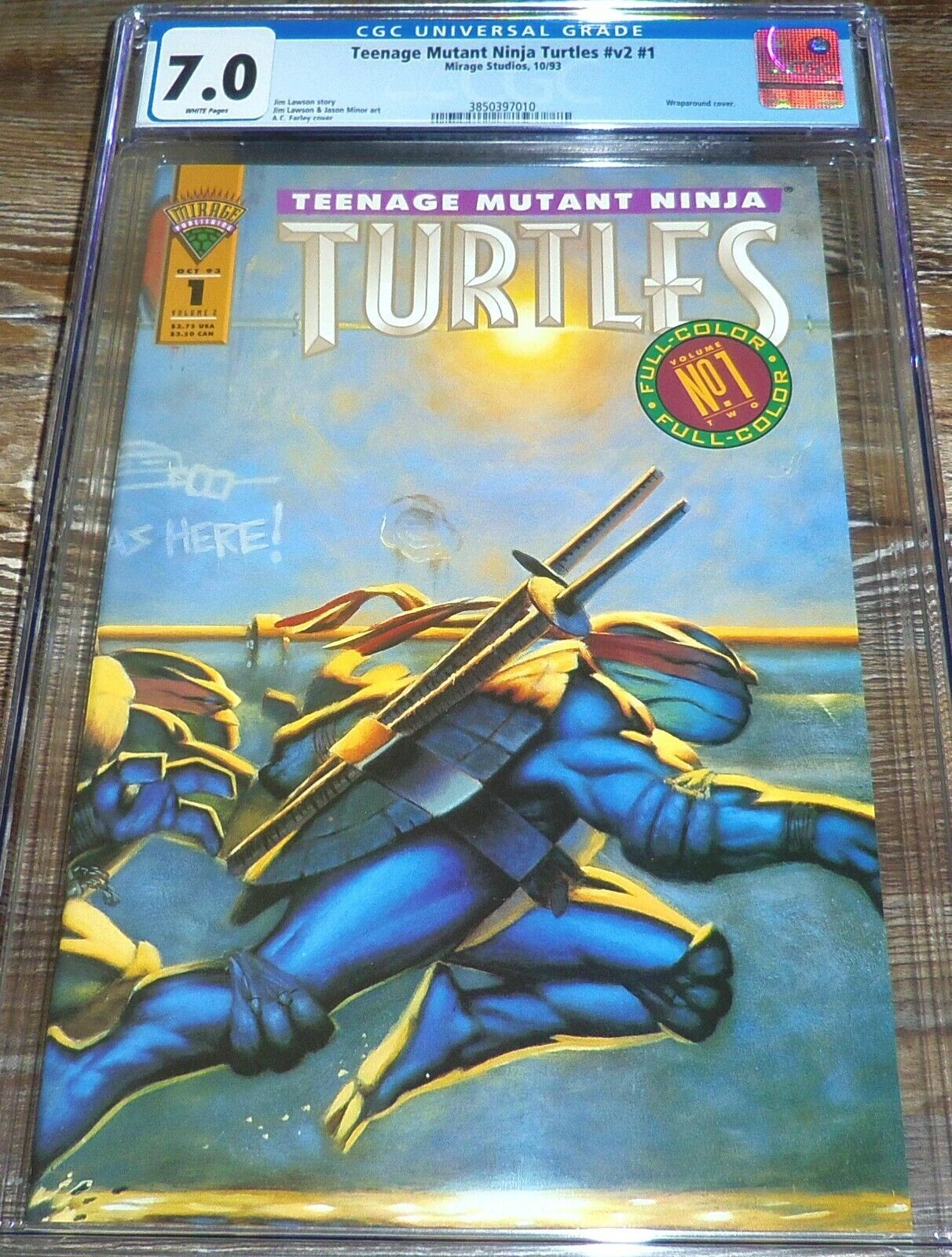 Teenage Mutant Ninja Turtles #1 CGC 7.0 (10/93) Mirage Studios Comics  Volume 2 | Comic Books - Modern Age, Mirage, Teenage Mutant Ninja Turtles /  HipComic, image size:1212x1600