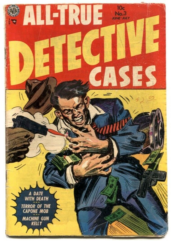 All-True Detective Cases #3 1954- Dillinger- Machine Gun Kelly VG-