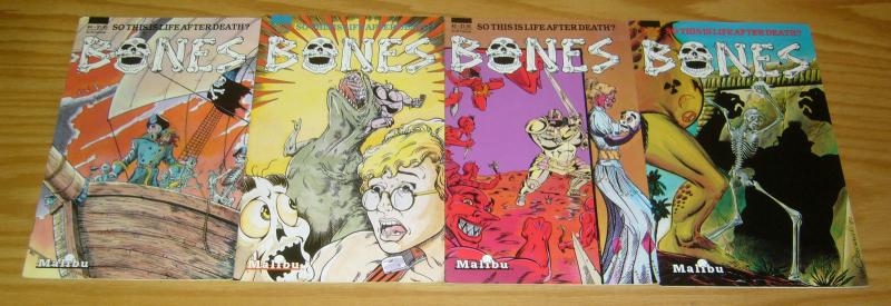 Bones #1-4 VF/NM complete series - living skeleton - malibu comics set lot 2 3