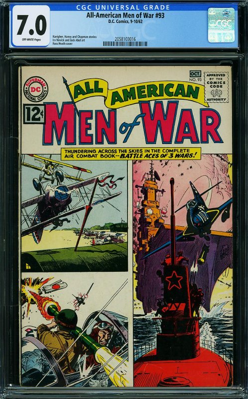 All-American Men of War #93 (DC, 1962) CGC 7.0