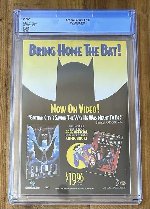 Action Comics #700 CGC 9.2 White Pages DC Universe Variant Superman