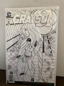 Grayson #16  9.0 (our highest grade)  2016  Coloring Book Variant!  New 52!