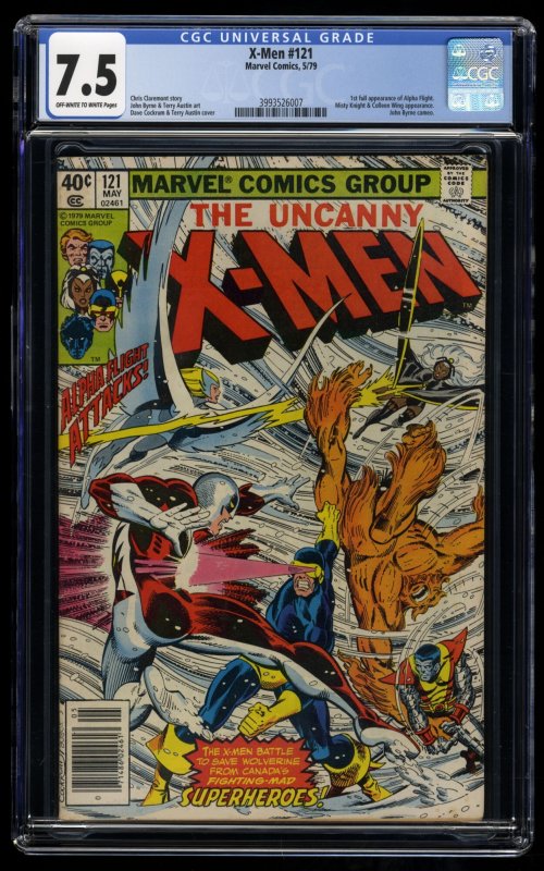 X-Men #121 CGC VF- 7.5 1st Full Appearance Alpha Flight! Misty Knight!