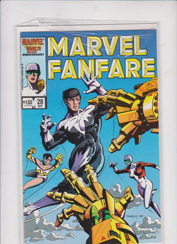 #  MARVEL FANFARE  LOT OF 5  V1 #'s21,22,23,27,28, 1985