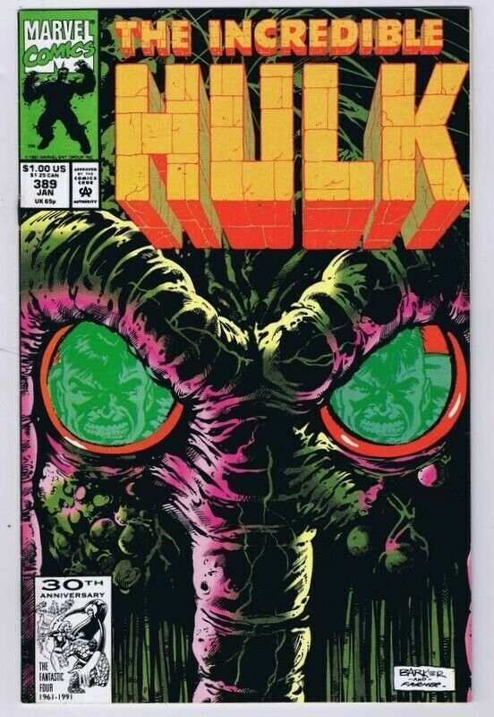 Incredible Hulk #389 ORIGINAL Vintage 1992 Marvel Comics Man Thing