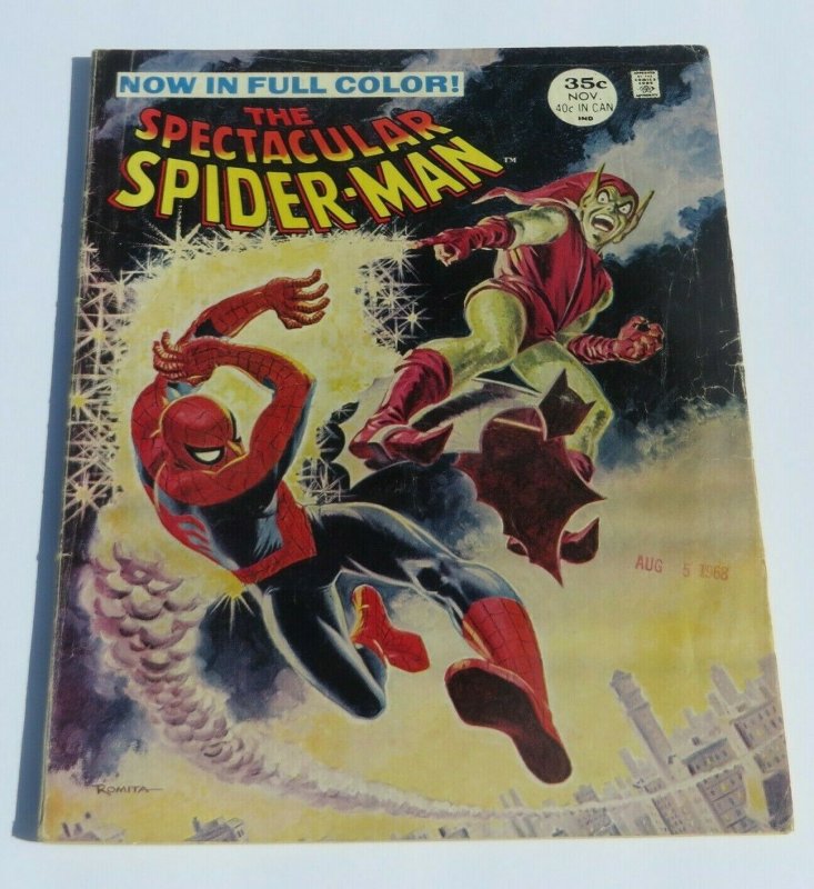 The Spectacular Spider-Man #2 VG+ 1968 Silver Age Magazine The Green Goblin