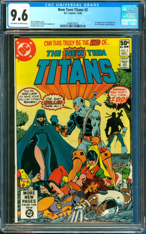 New Teen Titans #2 CGC Graded 9.6 1st Appearance of Deathstroke