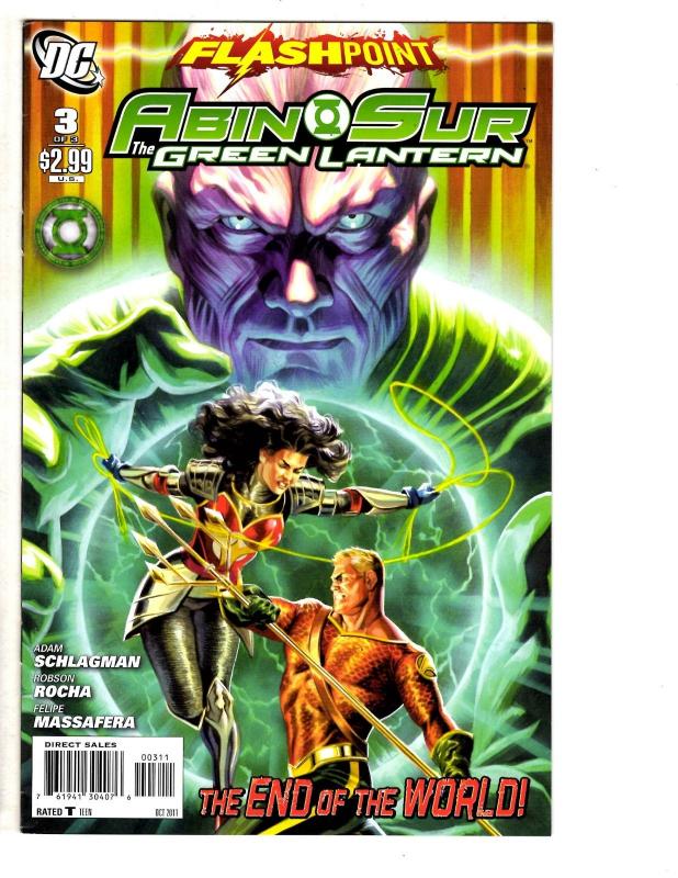 3 Flashpoint: Abin Sur The Green Lantern DC Comic Books # 1 2 3 Sinestro LH4