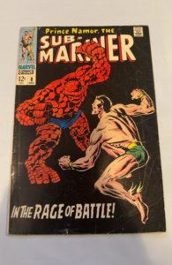 Sub-Mariner #8 (1968)Namor vs the Thing -light cover/Spine crease