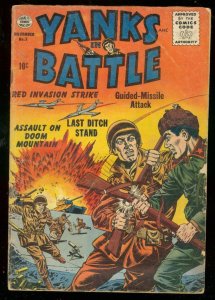 YANKS IN BATTLE #3 1956-WILD COMBAT COVER-CUIDERA COVER VG