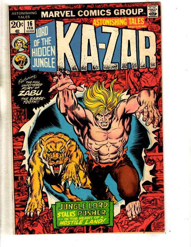 Lot Of 2 Astonishing Tales Marvel Comic Books # 16 31 Deathlok Ka-Zar Zabu JG3