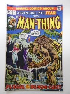 Adventure into Fear #14 (1973) W/Man-Thing! Plague o/t Demon-Cult! Sharp VG+