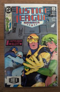 Justice League America #37 (1990) signed
