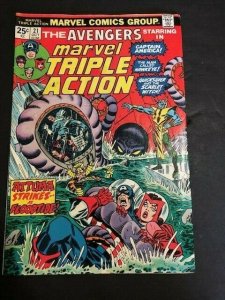 MARVEL Avengers TRIPLE ACTION #21 Cpt. America, HULK, Attuma FINE (608JJ) 