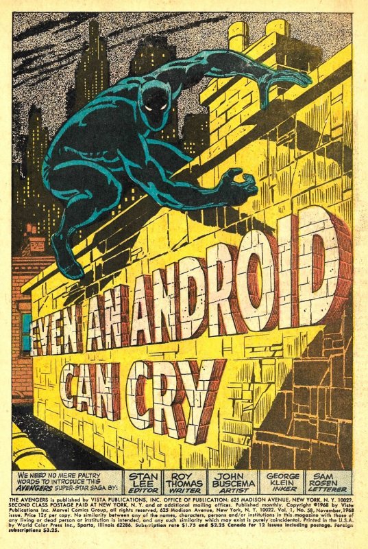 Avengers #58 1968-Vision Origin-Hot Book-Nice Copy