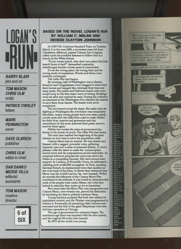 (1991) Logan's Run #6: COPPER AGE! WE COMBINE SHIPPING! (5.0)