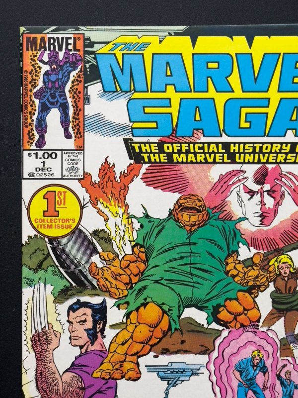 The Marvel Saga #1 (1985) - [Newsstand] Official History of Marvel Universe - NM