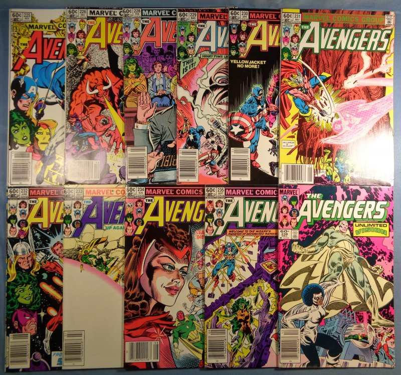 Avengers Lot #225 #226 #228 #229 #230 #231 #232 #233 #234 #235 #238 Marvel