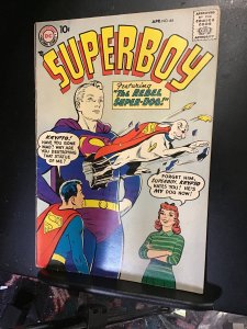 Superboy #64 (1958) Awesome Krypto cover story! Mid grey key! VG/FN Boca CERT!