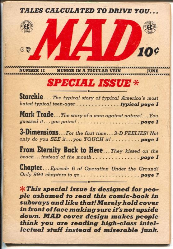 MAD #11 1954-EC-Wally Wood-Will Elder-Archie-Mark trail-Davis-Krigstein-VG+