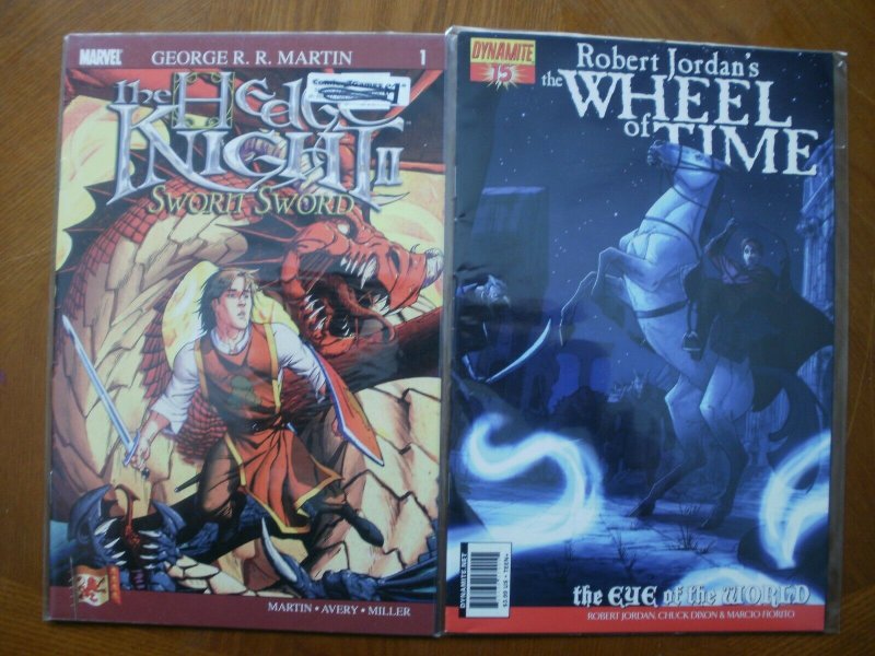 2 Comic Book: Marvel HEDGE KNIGHT 2 #1 & Robert Jordan's THE WHEEL OF TIME #15