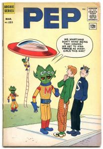 Pep Comics #153 1962- Archie- Alien Flying Saucer cover VG-