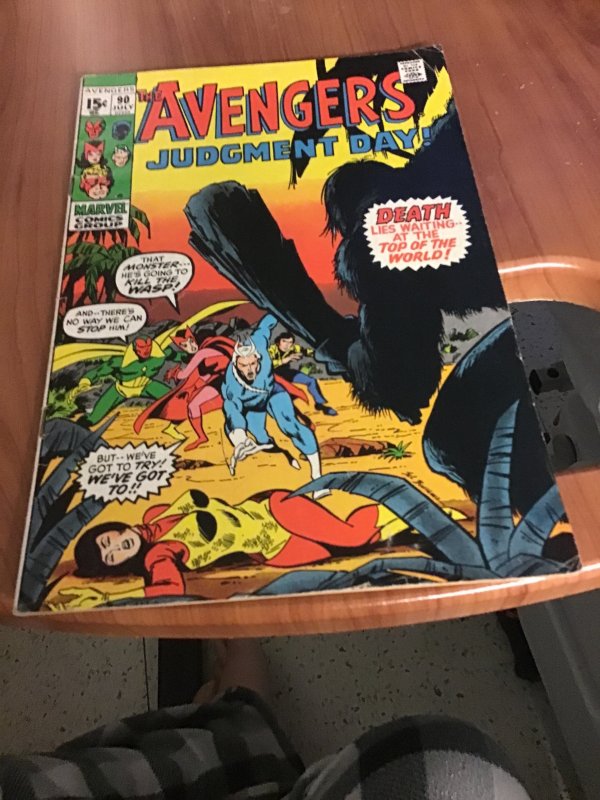 The Avengers #90 (1971) Ronin Wow!  The Wasp and Goliath in trouble! FN Wow!