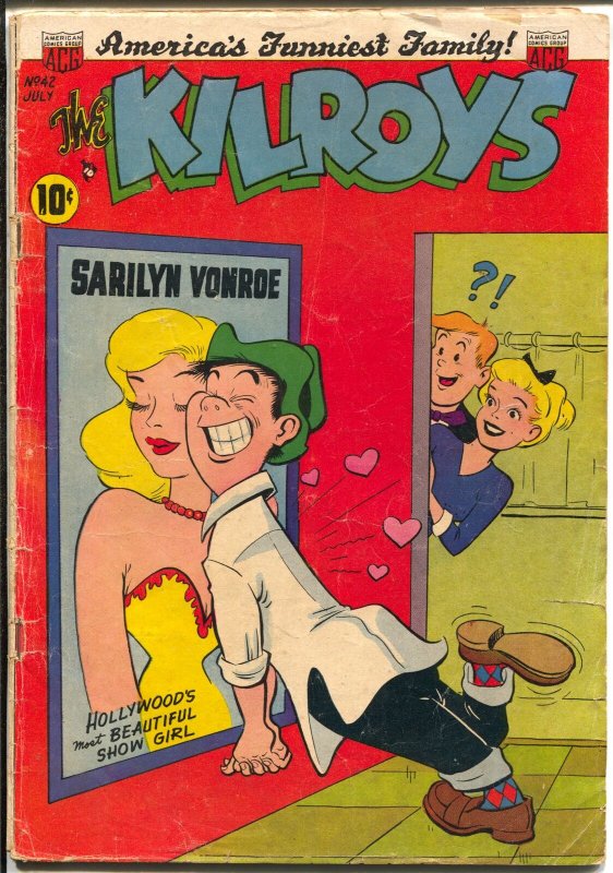 Kilroys #42 1953-ACG-Marilyn Monroe parody cover-wacky art & stories-VG 