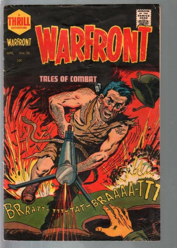 Warfront #26 1955-Harvey-violent 1st code approved issue-Bob Powell-VG+ 