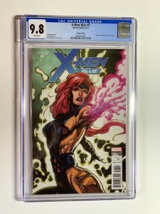 X-men blue 7 cgc 9.8 wp jim lee x-men card variant 