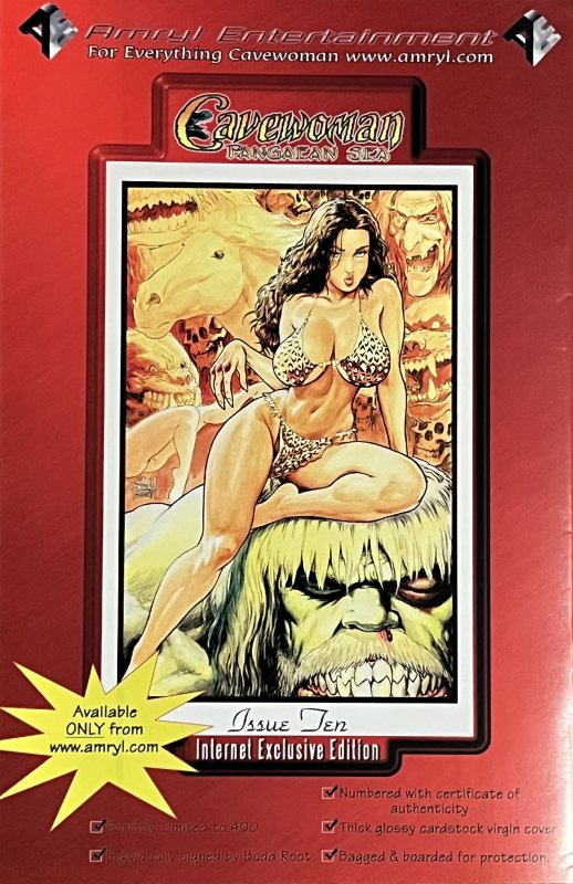 Cavewoman: Pangaean Sea #10 (2007) 3. Cover lot. Regular, Special and Gold Foil