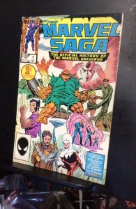 The Marvel Saga #1  (1985) first issue origins all marvel heroes! High grade NM-