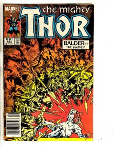 Mighty Thor # 344 VF Marvel Comic Book Avengers Hulk Thor Captain America RH4