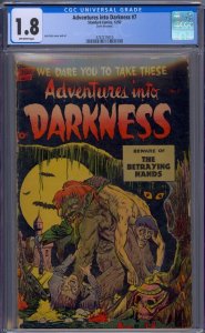 ADVENTURES INTO DARKNESS #7 CGC 1.8 JACK KATZ