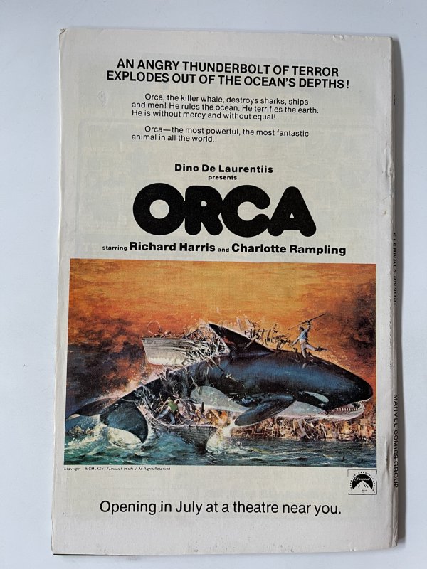 The Eternals Annual #1 - F- (1977)