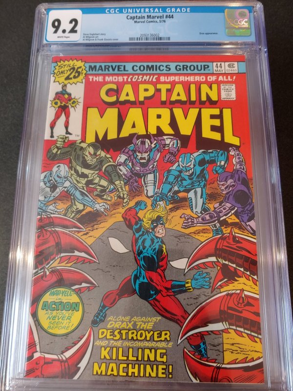 ​CAPTAIN MARVEL #44 CGC 9.2 DRAX THE DESTROYER