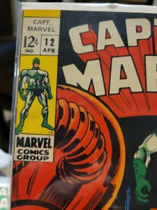 Captain Marvel#12 Black Widow Appearance 1969 Silver Age Comics HIGH GRADE!! 