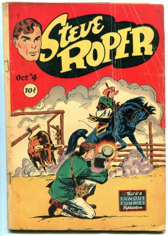 Steve Roper #4 1948-Famous Funnies-Golden Age POOR