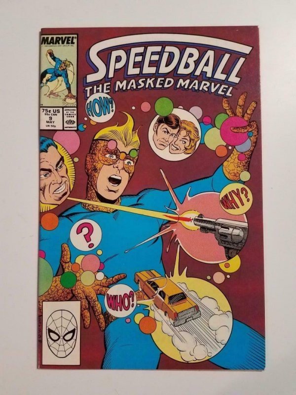 SPEEDBALL THE MASKED MARVEL #9, VF/NM, Steve Ditko, Marvel, 1988 1989